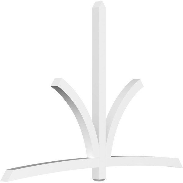 Ekena Millwork Davenport Architectural Grade PVC Gable Bracket, 108"W x 72"H x 4"D x 4"F, 16/12 Pitch GBP108X72X0404DAV00 - main